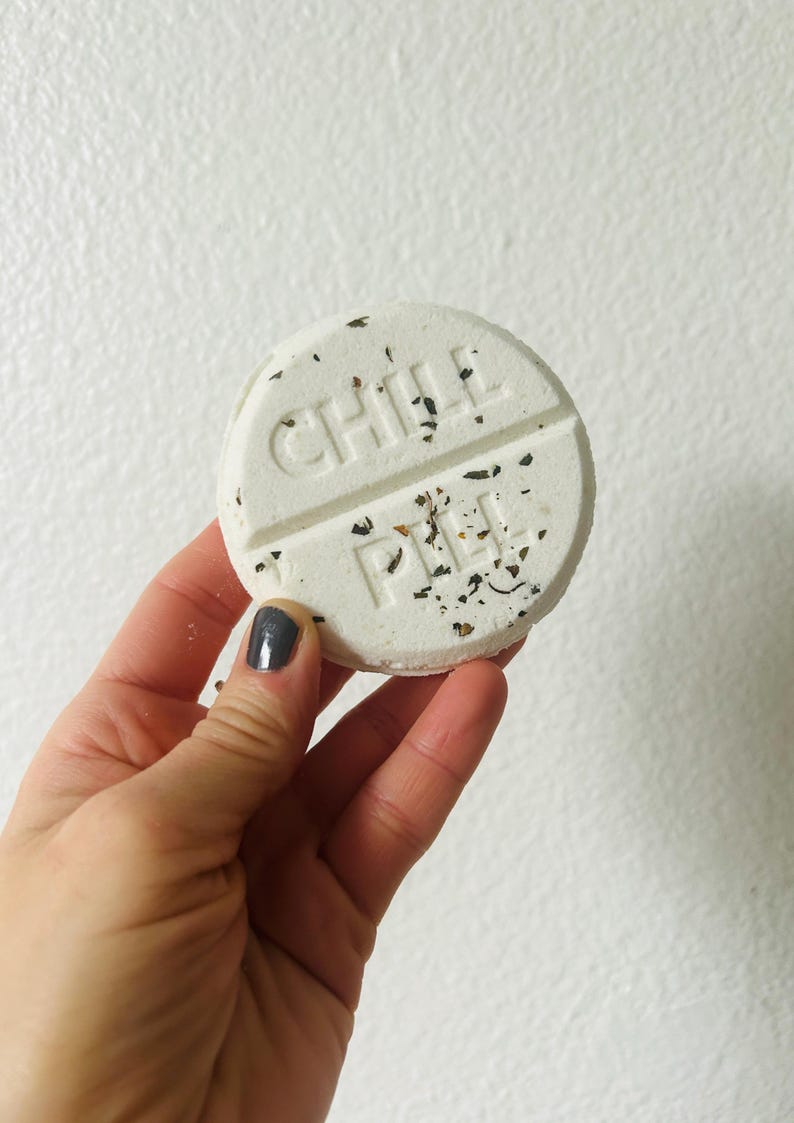 Chill Pill Shower Steamers/Stress Relief Spa Gift/Self Care Gift for her/Spa Gift for Woman/Calming Shower Steamers/Relaxation Spa Gift/Gift Peppermint