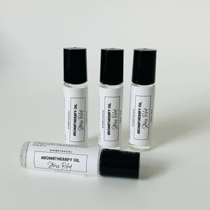 Natural Stress Relief Essential Oil Roll on/Calming  Essential Oil Blend/Stress Ease Roll-On/Relax Roll On/Natural wellness Gift