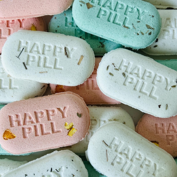 Happy Pill Shower Steamers/Gift for woman/Essential Oil Shower Steamers/Spa Gift/Birthday Gift/Gift for Her,Party Favors,Relaxation Gift