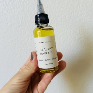Herbal Hair Oil/Rosemary Hair Oil/Soften,Strength Hair Oil/Growth Hair Oil/Natural Hair Growth Oil with Rosemary , Clove and Castor Oil 2 oz