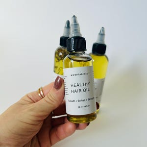Herbal Hair Oil/Rosemary Hair Oil/Soften,Strength Hair Oil/Growth Hair Oil/Natural Hair Growth Oil with Rosemary , Clove and Castor Oil image 5