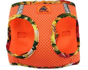 American River Choke Free Harness Hawaiian Trim - Sunset Orange