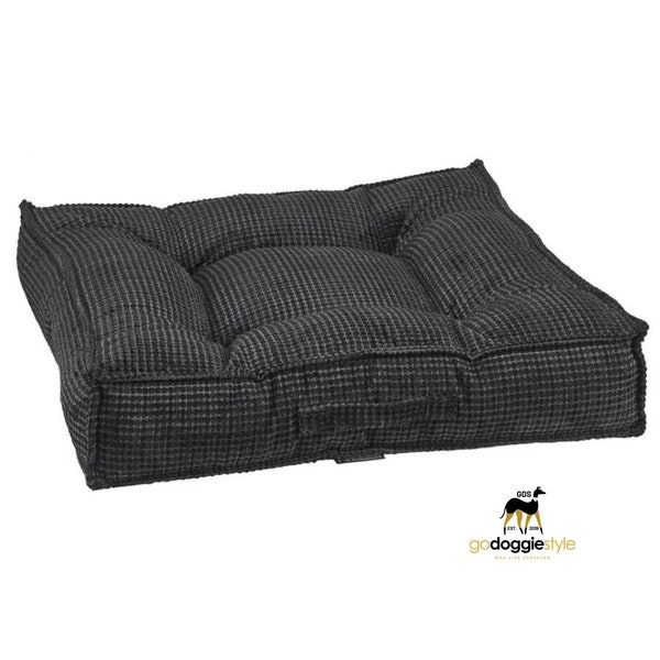 Iron Mountain (Chenille) Dog Piazza Bed by Bowsers Pet Products (Diamond) - Handmade Tufted Pillow Bed - Square Dog Bed Dogs Up To 120 lbs