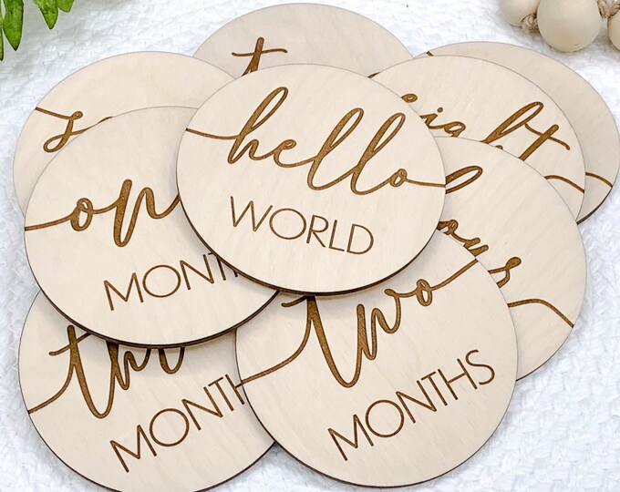 Personalized Baby Milestone Markers, Acrylic Custom Baby Discs, Infant ...