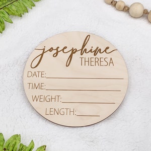 Baby Name Sign, Birth Stats Sign, Baby Name Announcement, Newborn & Birth Announcement, Hospital Welcome