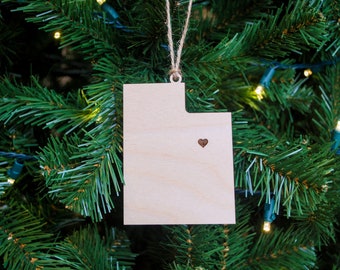 Handmade State Pottery Ornament Utah