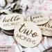 Baby Monthly Milestone Discs with Personalization, Engraved Wood Monthly Milestones 