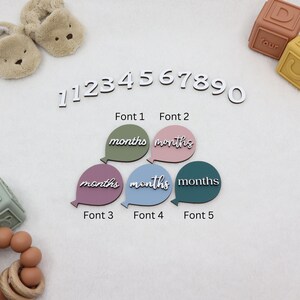 Wooden Interchangeable Teddy Bear Milestone Markers for Baby Photos ...