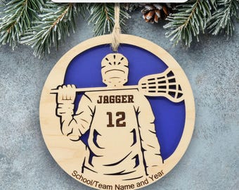 Décoration de crosse personnalisée, nom, numéro et texte gravés