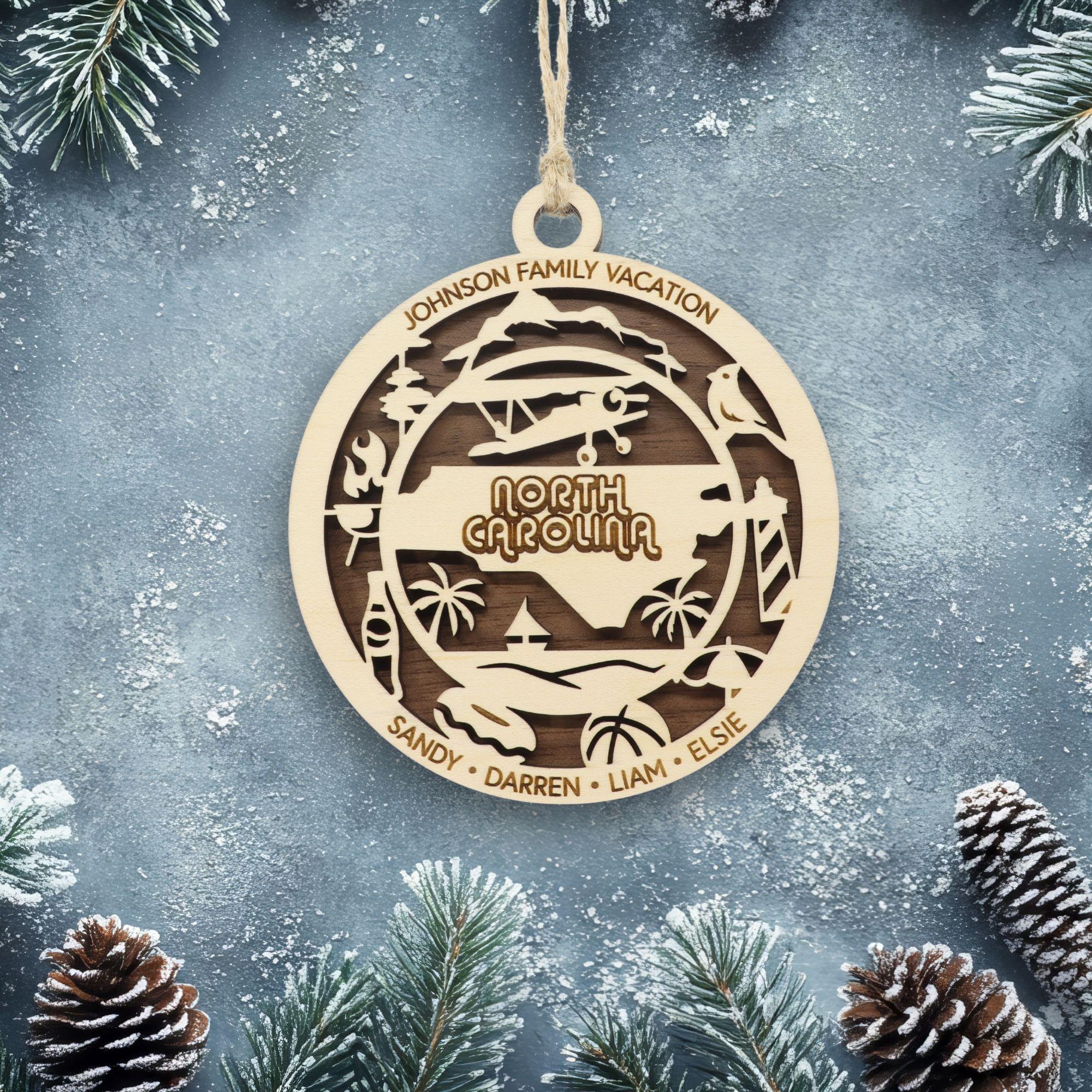 North Carolina Ornament With Personalization, Choose Any State ...