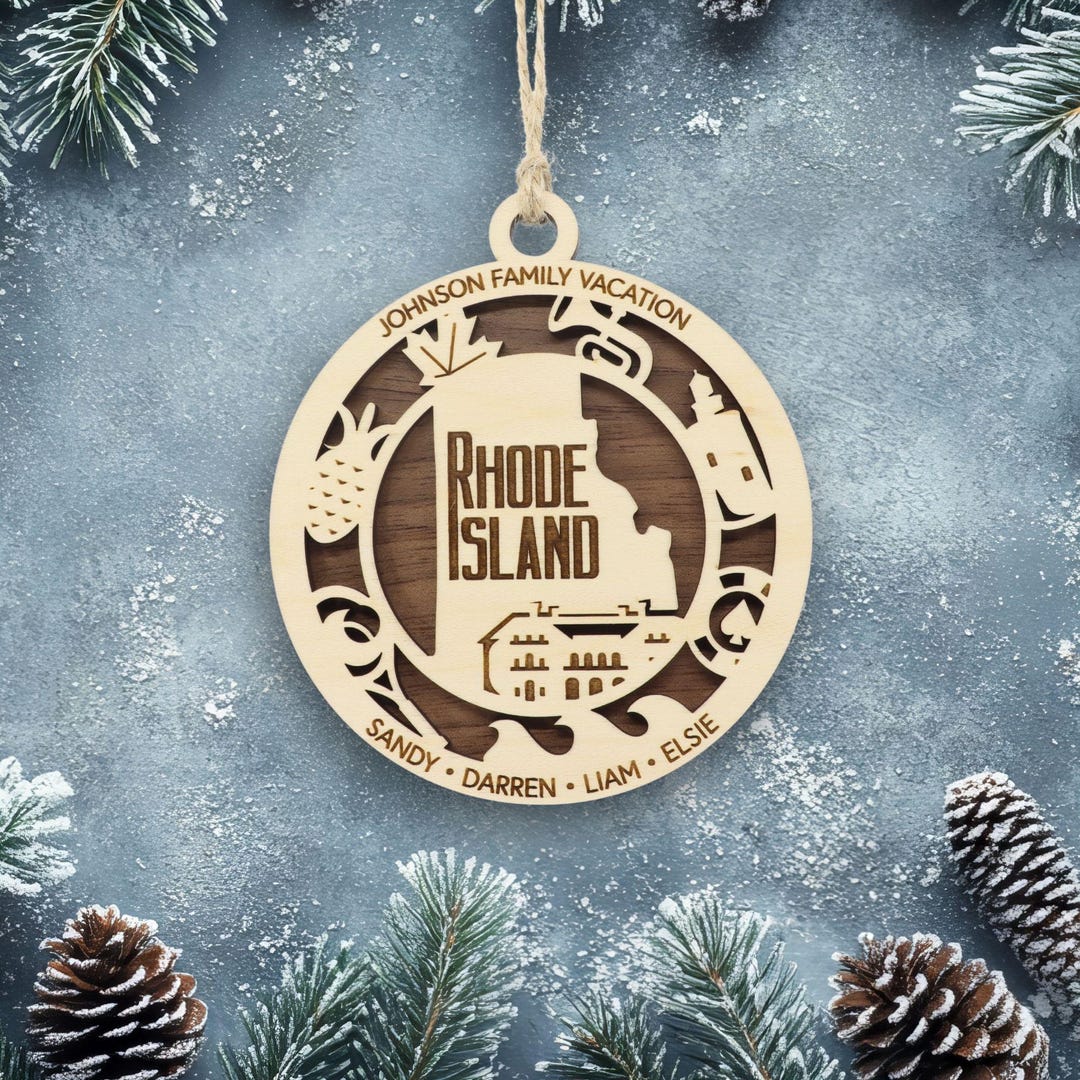 Rhode Island Ornament With Personalization, Choose Any State ...