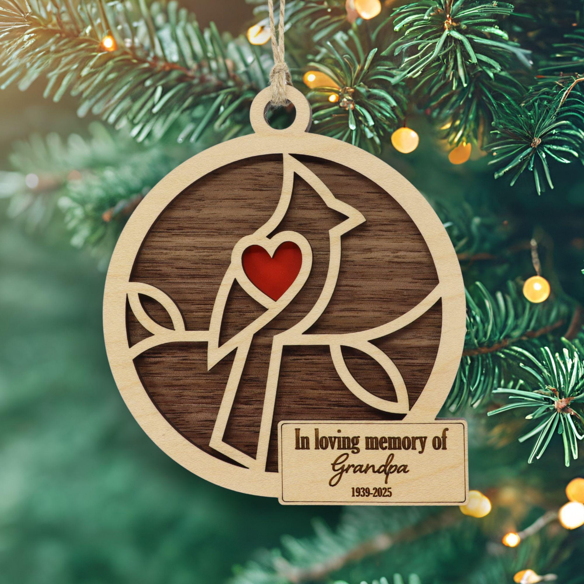 Cardinal Memorial Personalized Ornament – in Loving Memory Keepsake ...