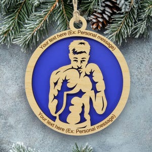 Boxing Ornament Personalized – Custom Male or Female Boxer Design