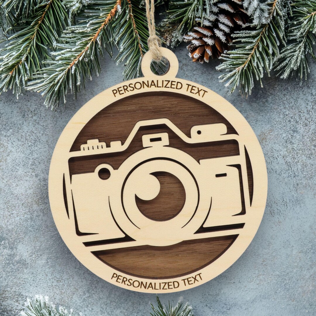 Photographer Ornament – Camera Design – Personalized Photography Gift ...