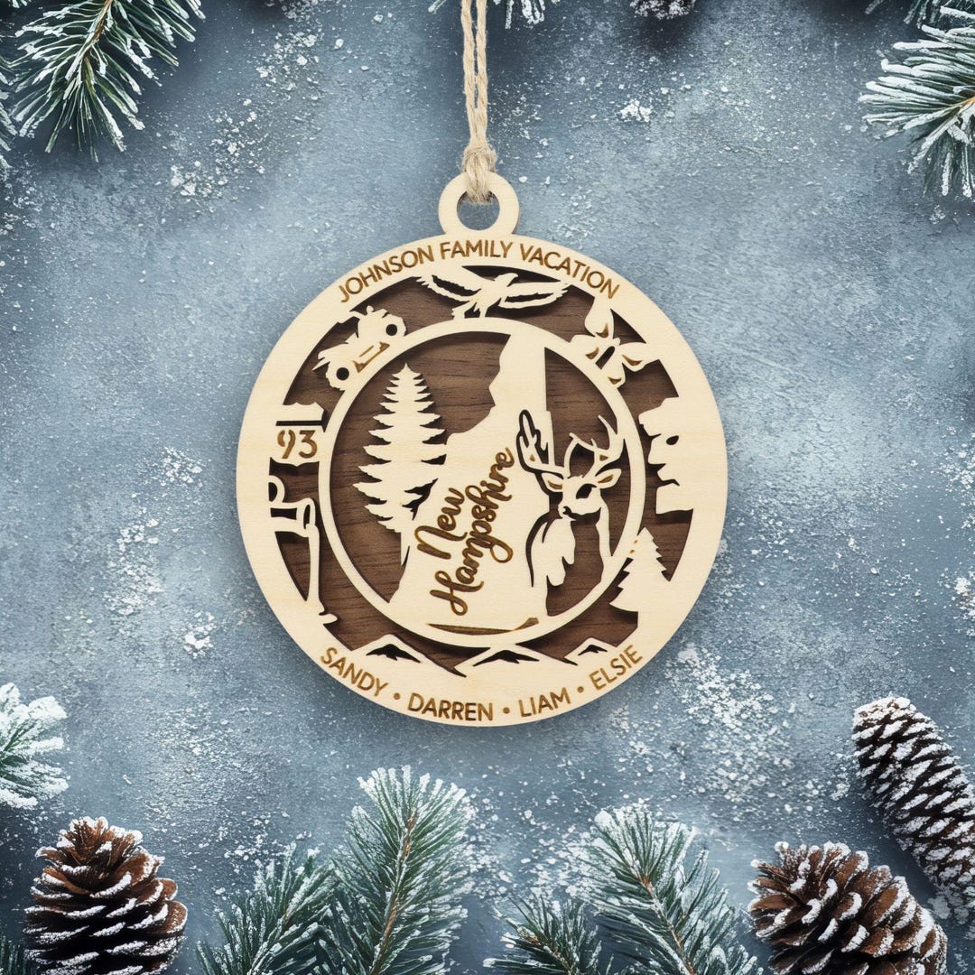New Hampshire Ornament With Personalization, Choose Any State ...