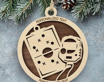Coach Ornament – Whistle and Playbook Design – Personalized Sports Gift