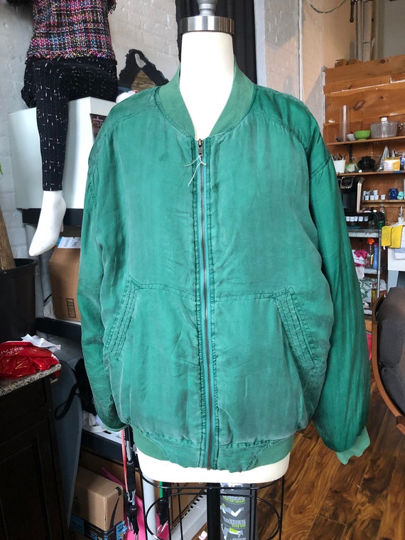 Vintage Silk Bomber Jacket