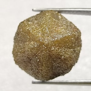 10.62Ct Natural Raw Diamond 13.8x13.3mm Loose Uncut Diamond Unpolished Raw Diamond Black color Irregular Shape Diamond RG01
