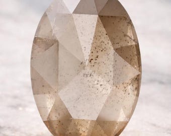 Ovale zout- en peperdiamant van 3,01 kt: 10 x 7 mm natuurlijke losse edelsteen