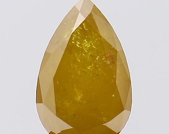 8x5mm Pear Yellow Color Diamond 1.03Ct Natural Polished Loose Diamond for Ring, Pendant or Earrings Pear0283