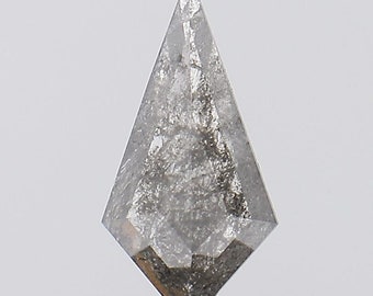0.28Ct Kite Salt and Pepper Diamond 8.1x4mm Natural Polished Loose Diamond for Ring, Pendant or Earrings Kite038