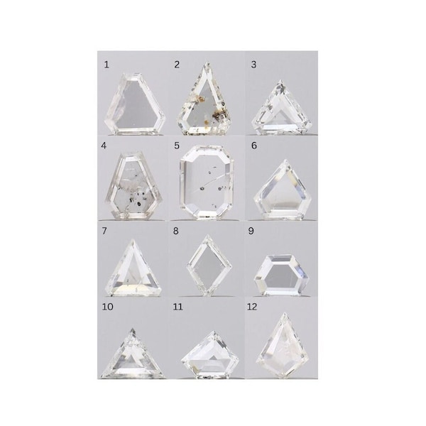 Portrait White Diamonds Natural Polished Loose Diamond for Ring, Pendant or Earrings W001