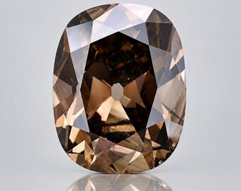 Diamante marrón coñac alargado de 1 quilate con forma de cojín: diamante natural suelto de talla antigua de 7x5,5 mm.
