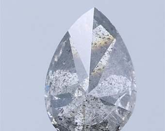 1,45 karaat peervormige zout-en-peperdiamant: natuurlijke losse steen (8,7 x 5,9 mm)
