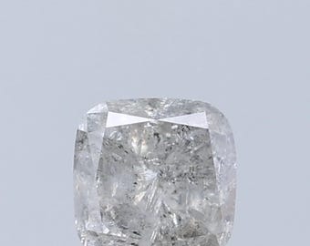 1 karaat kussenvormige zout-en-peper diamant: 5,5 x 5,4 mm natuurlijke losse diamant
