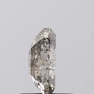 0.88Ct Emerald Cut Salt and Pepper Loose Diamond: 6.5x4.7mm image 6