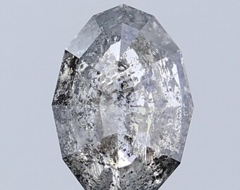 1,37 ct ovale zout-en-peperdiamant: natuurlijke losse steen (8,8 x 6,1 mm)