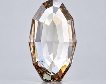 Diamante ovalado color champán de 0,46 ct: Piedra natural suelta (7,3 x 4,0 mm)