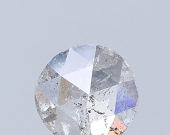 0,72 ct ronde roosgeslepen zout-en-peperdiamant, natuurlijke losse diamant (6,3 mm)