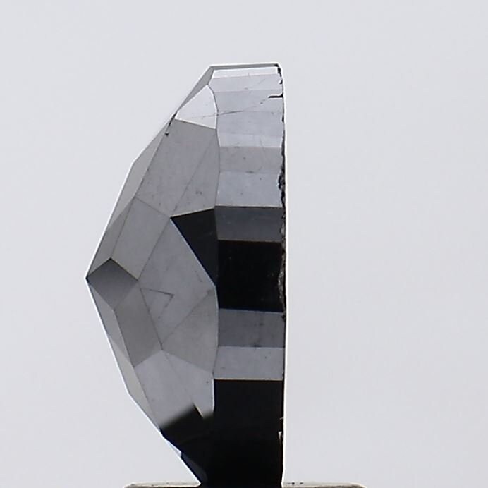 d.i.a. ダイア　希少 3.53ct Oval Black Diamond 10.1x8.3mm Natural Polished Loose