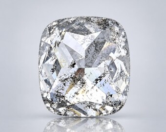 Diamante talla cojín sal y pimienta de 1,31 quilates: diamante natural suelto de 6,3 x 5,8 mm.