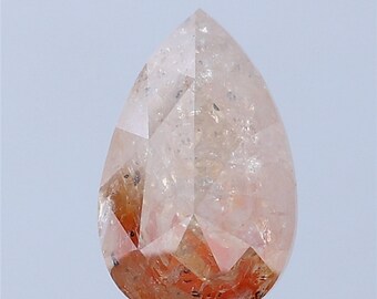 2,40 karaat peervormige rode zout-en-peper diamant: natuurlijke losse steen (10,2 x 6,5 mm)
