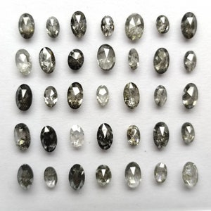 All (mm) Sizes Oval Salt and Pepper Melee Diamond | Calibrated Natural Polished Fancy loose Melee Diamonds for Jewellery Melee034