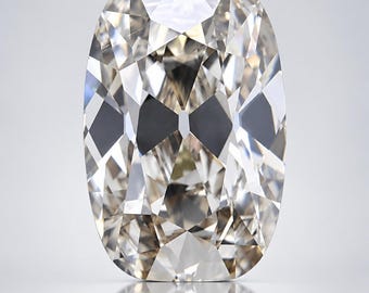 Diamante marrón claro alargado de 1,26 quilates: diamante natural suelto de talla antigua de 8,9 x 5,6 mm.
