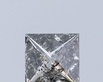 0,93 ct Princess Salt and Pepper losse diamant: Natuurlijke diamant 5,2 mm