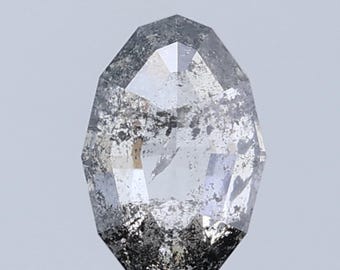 1,19 ct ovale zout-en-peperdiamant: natuurlijke losse steen (8,6 x 5,6 mm)