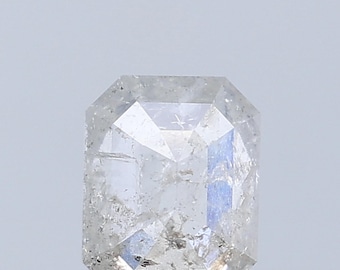 1.01 Ct Smaragdgroene Zout-en-Peper Diamant (6,5 x 5,1 mm) Natuurlijke Gepolijste Losse Diamant