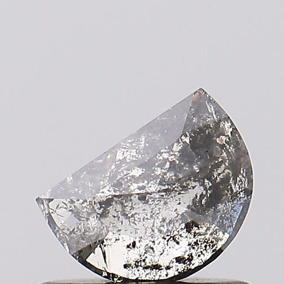 Half Moon Salt and Pepper Loose Diamond: Natural Polished
