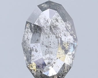 1,30 ct ovale zout-en-peperdiamant: natuurlijke losse steen (8,6 x 5,7 mm)