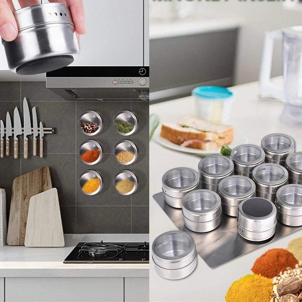 Magnetic Spice Jar, Magnetic Spice Rack, Keep Spices Within Reach