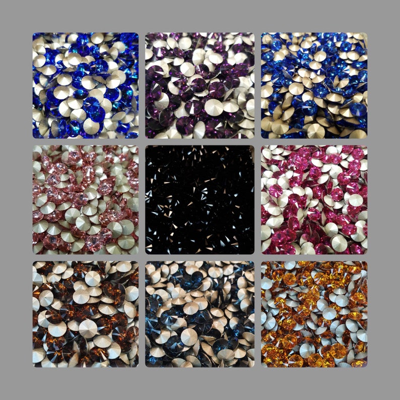 Swarovski 1122 Xilion Rivoli SS39 foiled back rhinestones Jewelr Swarovski 1122 Xilion Rivoli SS39 foiled back rhinestones Jewelr