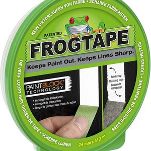 Frogtape Abklebeband mit Paint-Block Technologie, saubere Kanten beim Streichen