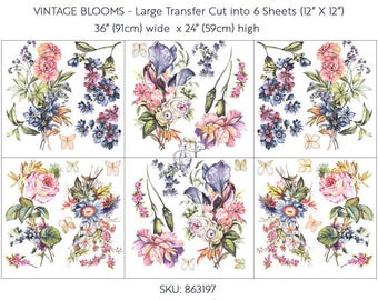 Hocus Pocus VINTAGE BLOOMS Transfer