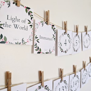 Names of Jesus Advent Ornament Cards with Family Discussion Guide | Digital Download