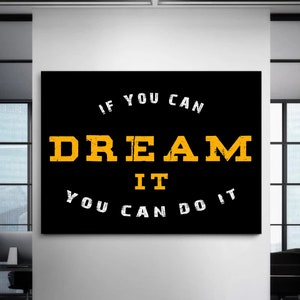 Dream Big Poster Inspirational Quote Wall Art Entrepreneur Office Decor Motivational Canvas Minimalist Workplace Art Decor Office Quote Sign