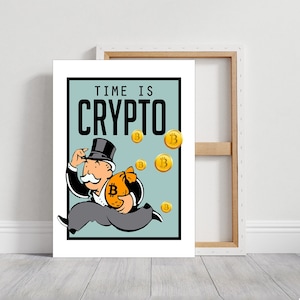 Time Is Crypto Bitcoin Wall Art For Crypto Trader Office Decor Cryptocurrency Poster Day Trader Prints For Trading Room Decor BTC Printable